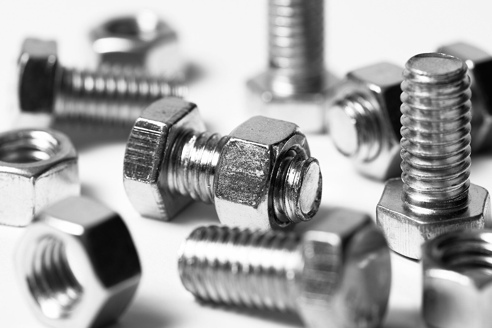silver and black metal screws